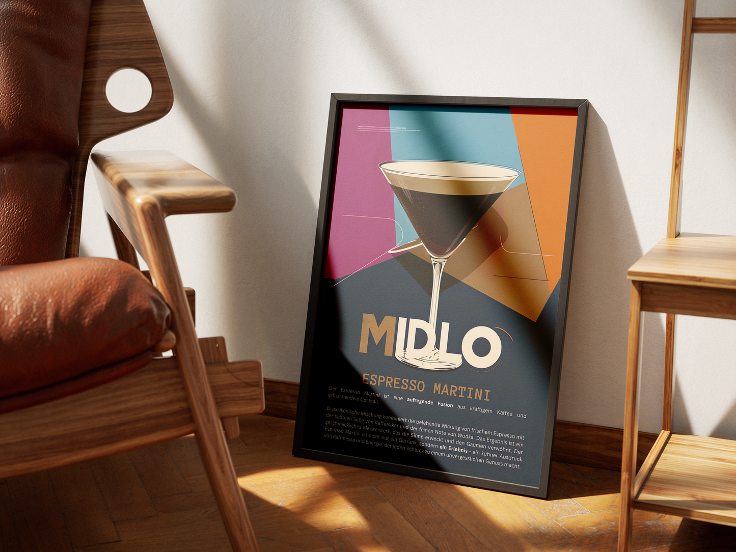 Poster Midlo Espresso Martini - eingerahmt