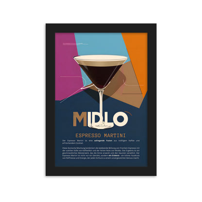 Poster Midlo Espresso Martini - eingerahmt