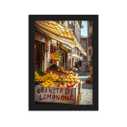 Poster Granita di Limone - eingerahmt