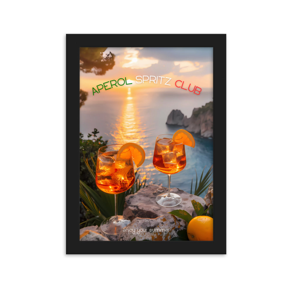 Poster Aperol Spritz Club - eingerahmt