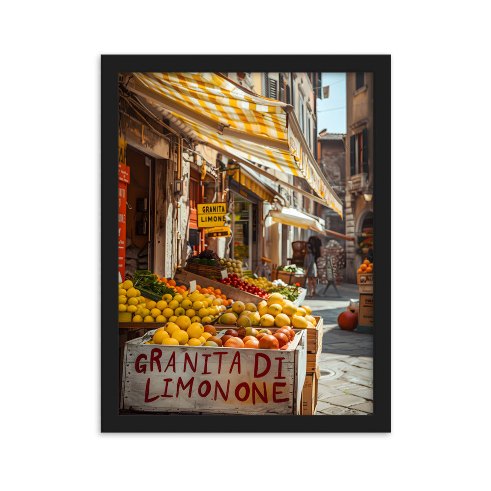 Poster Granita di Limone - eingerahmt