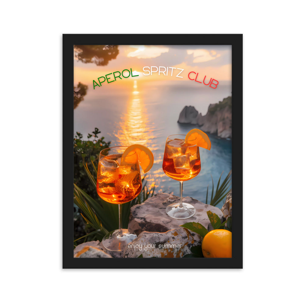 Poster Aperol Spritz Club - eingerahmt