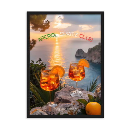 Poster Aperol Spritz Club - eingerahmt