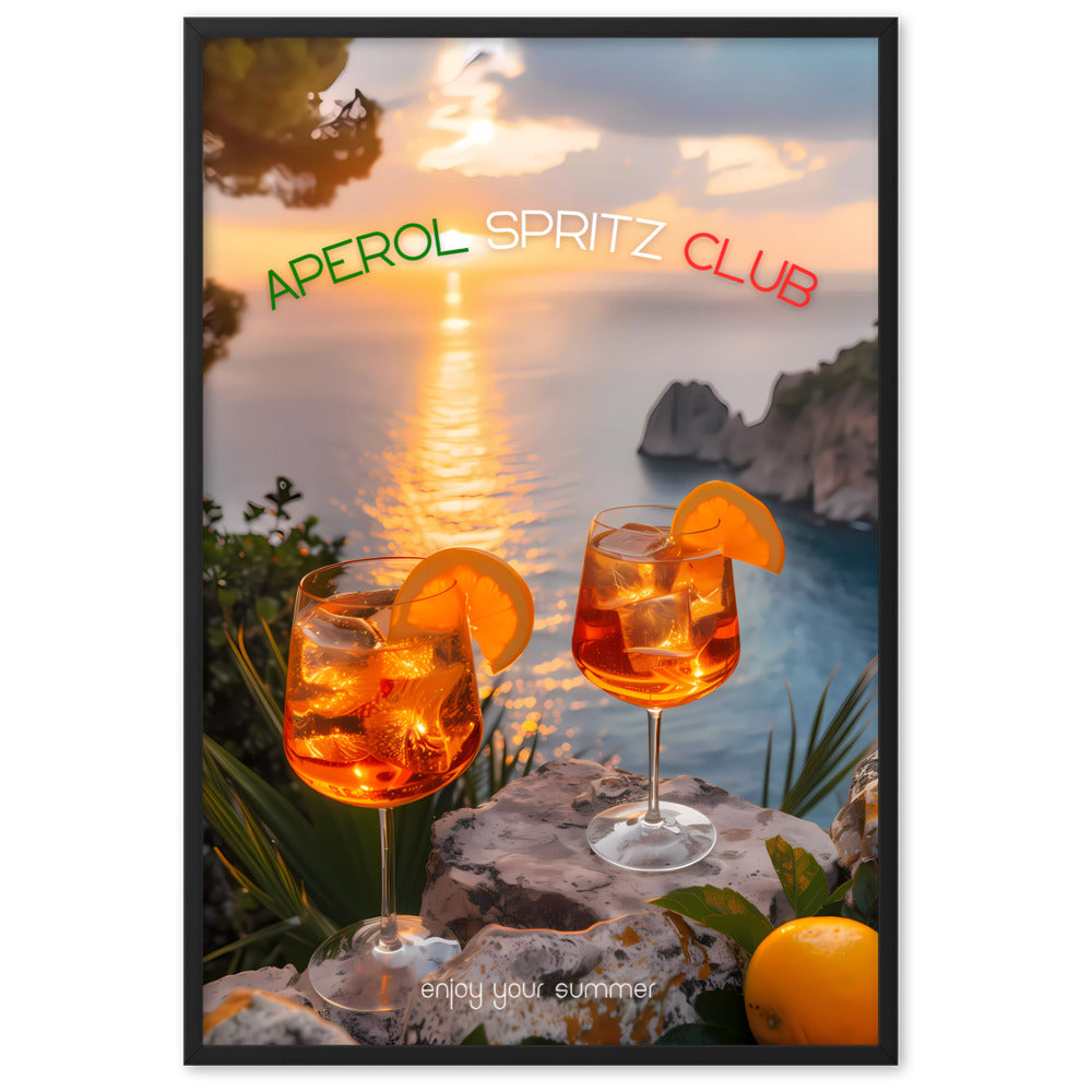 Poster Aperol Spritz Club - eingerahmt