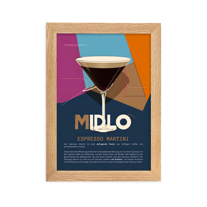 Poster Midlo Espresso Martini - eingerahmt