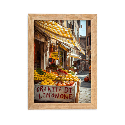 Poster Granita di Limone - eingerahmt