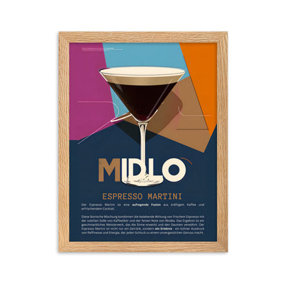 Poster Midlo Espresso Martini - eingerahmt