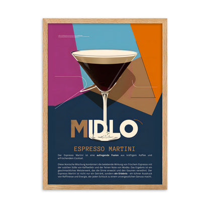 Poster Midlo Espresso Martini - eingerahmt