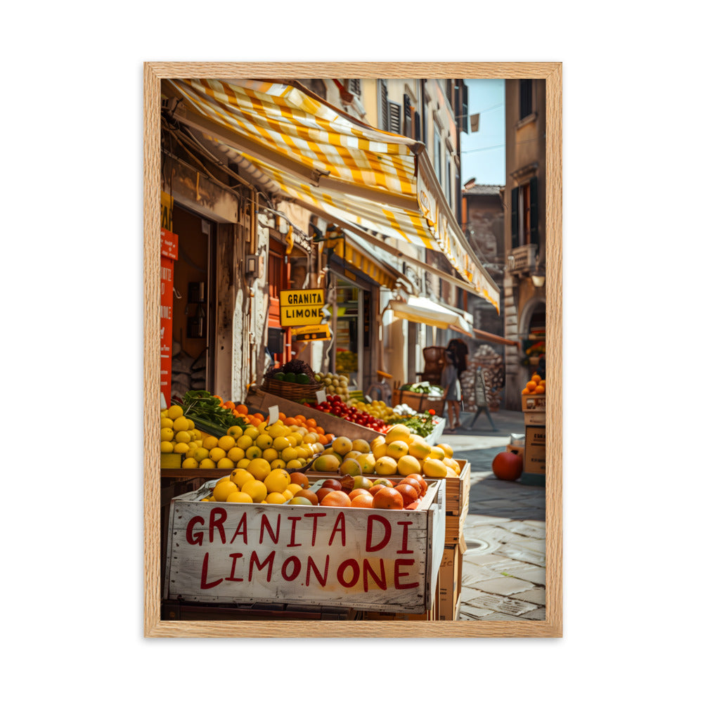 Poster Granita di Limone - eingerahmt