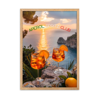 Poster Aperol Spritz Club - eingerahmt