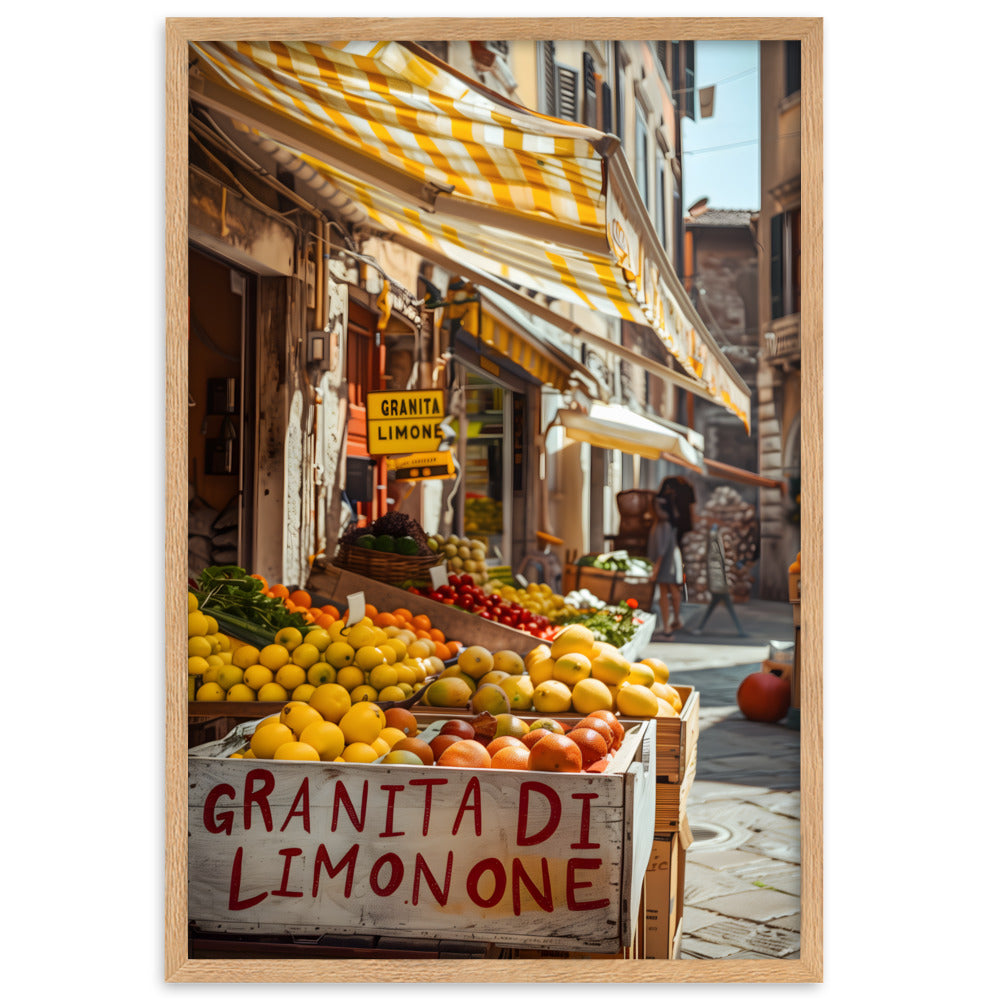 Poster Granita di Limone - eingerahmt