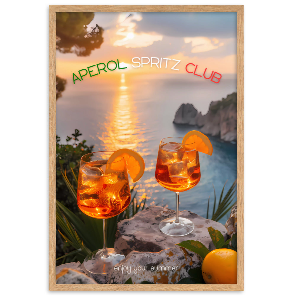 Poster Aperol Spritz Club - eingerahmt