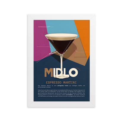 Poster Midlo Espresso Martini - eingerahmt