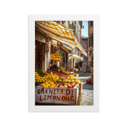 Poster Granita di Limone - eingerahmt