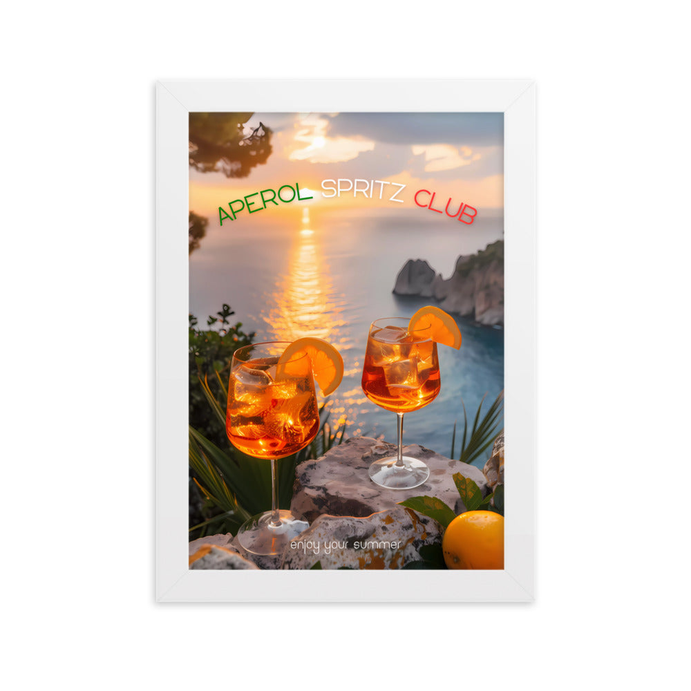 Poster Aperol Spritz Club - eingerahmt