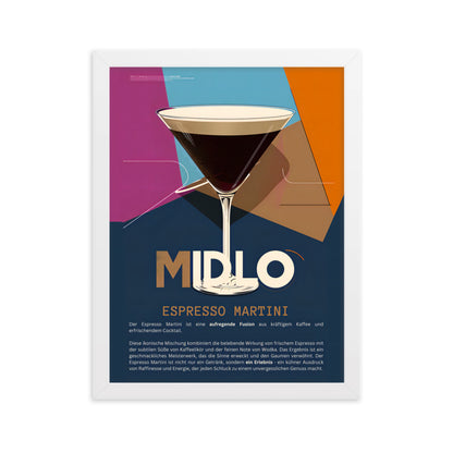 Poster Midlo Espresso Martini - eingerahmt