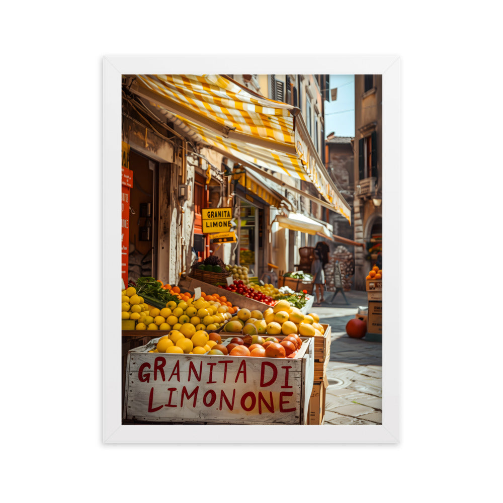 Poster Granita di Limone - eingerahmt