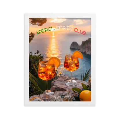 Poster Aperol Spritz Club - eingerahmt