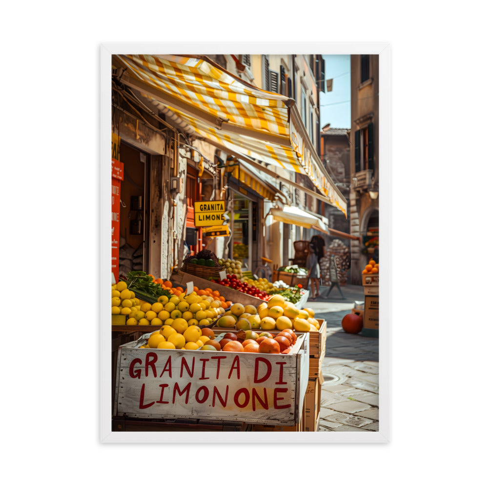 Poster Granita di Limone - eingerahmt