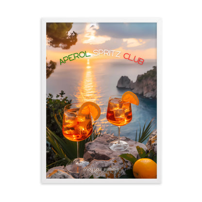 Poster Aperol Spritz Club - eingerahmt