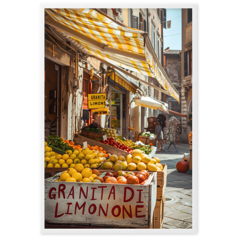 Poster Granita di Limone - eingerahmt