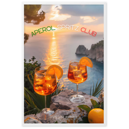 Poster Aperol Spritz Club - eingerahmt